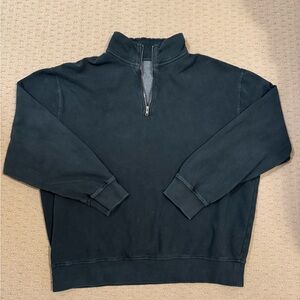 Vintage Pine Green Quarter-Zip Sweater